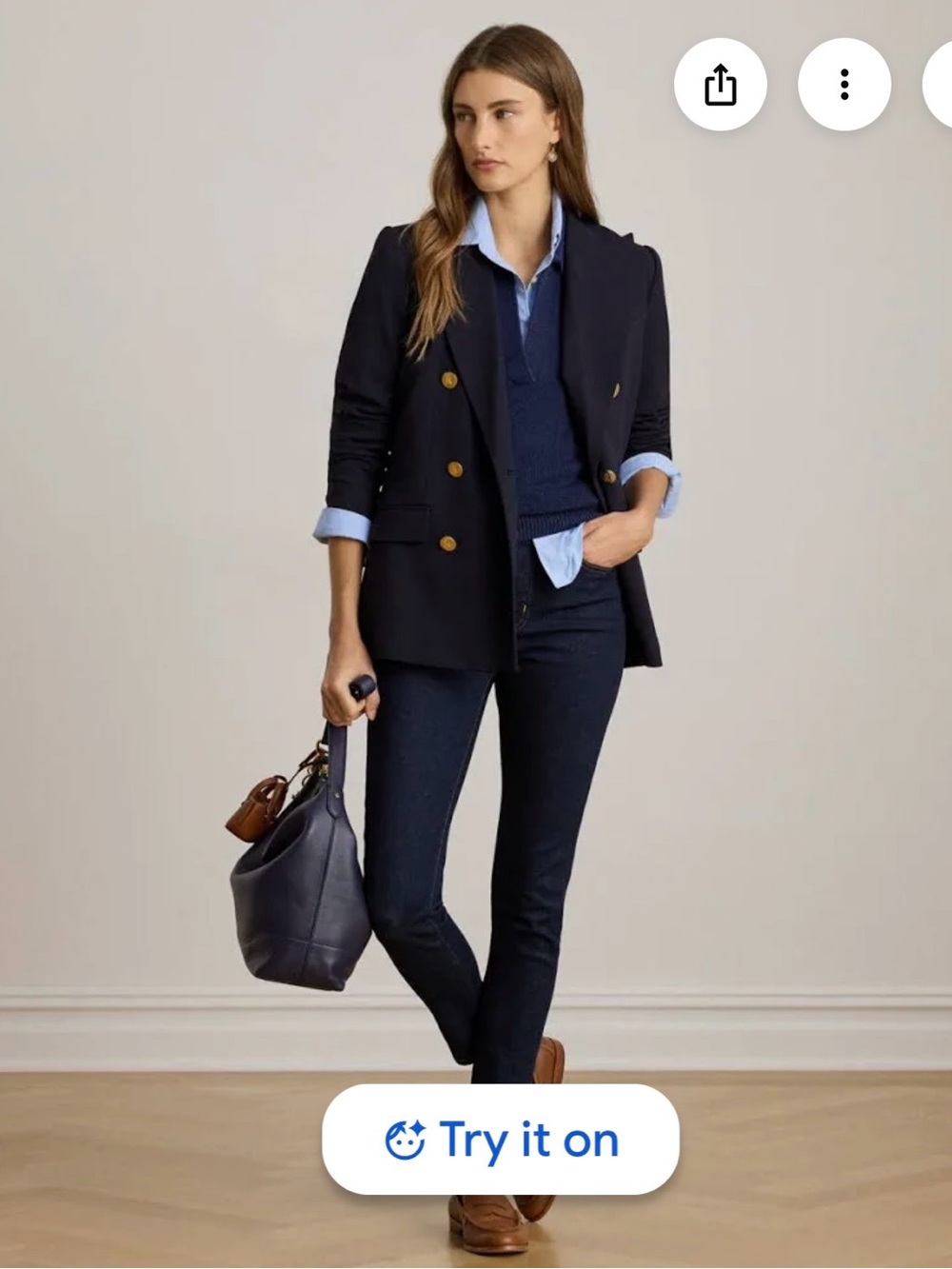 Ralph Lauren Dark Rinse High-Rise Skinny Ankle Jeans